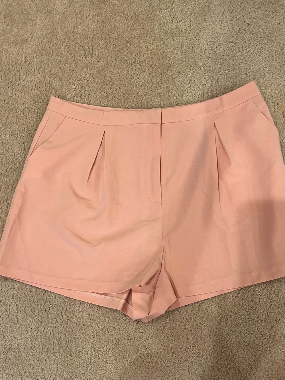 ASOS High Waist Pleated Pink Shorts ❤️
